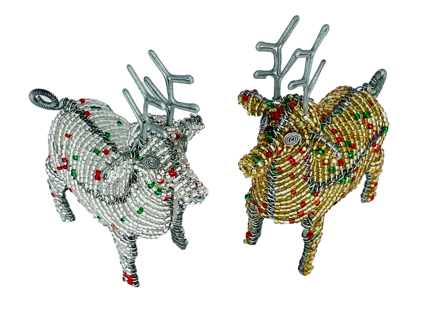 Beaded Reindeer Ornament short