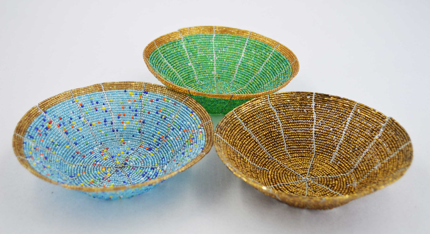 Beaded Trinket Bowls, assorted colours