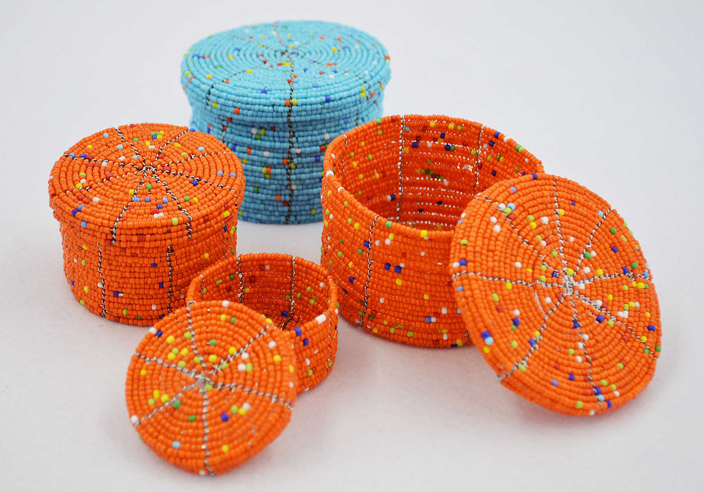 Beaded Trinket Boxes (set of 3 assorted sizes)