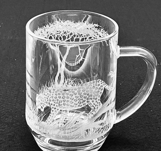 Beer Tankards, Engraved with selection of African Animals