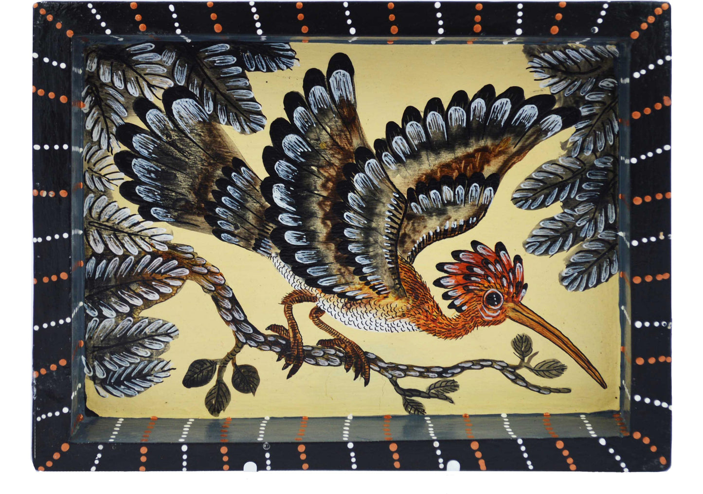 Naive Art Tray Small Hoopoe