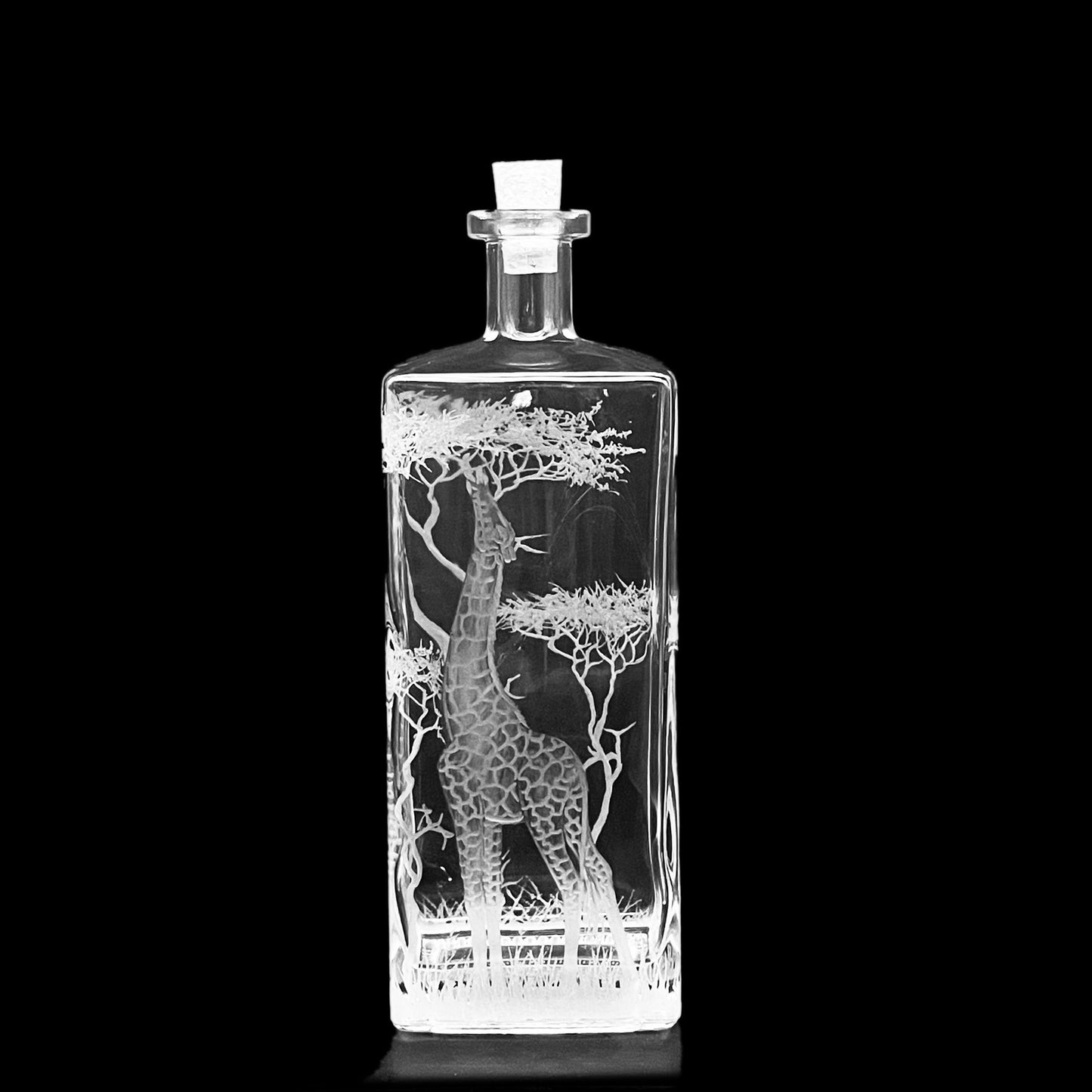 Bottles, Engraved with Giraffe
