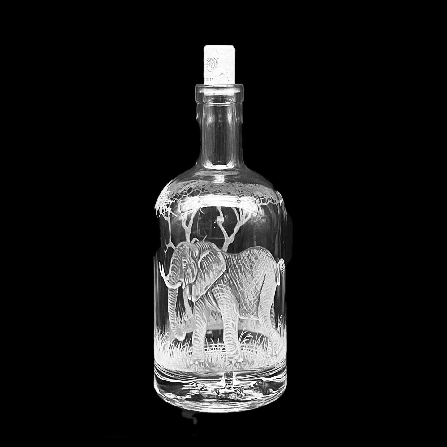 Bottles, Engraved with Elephant