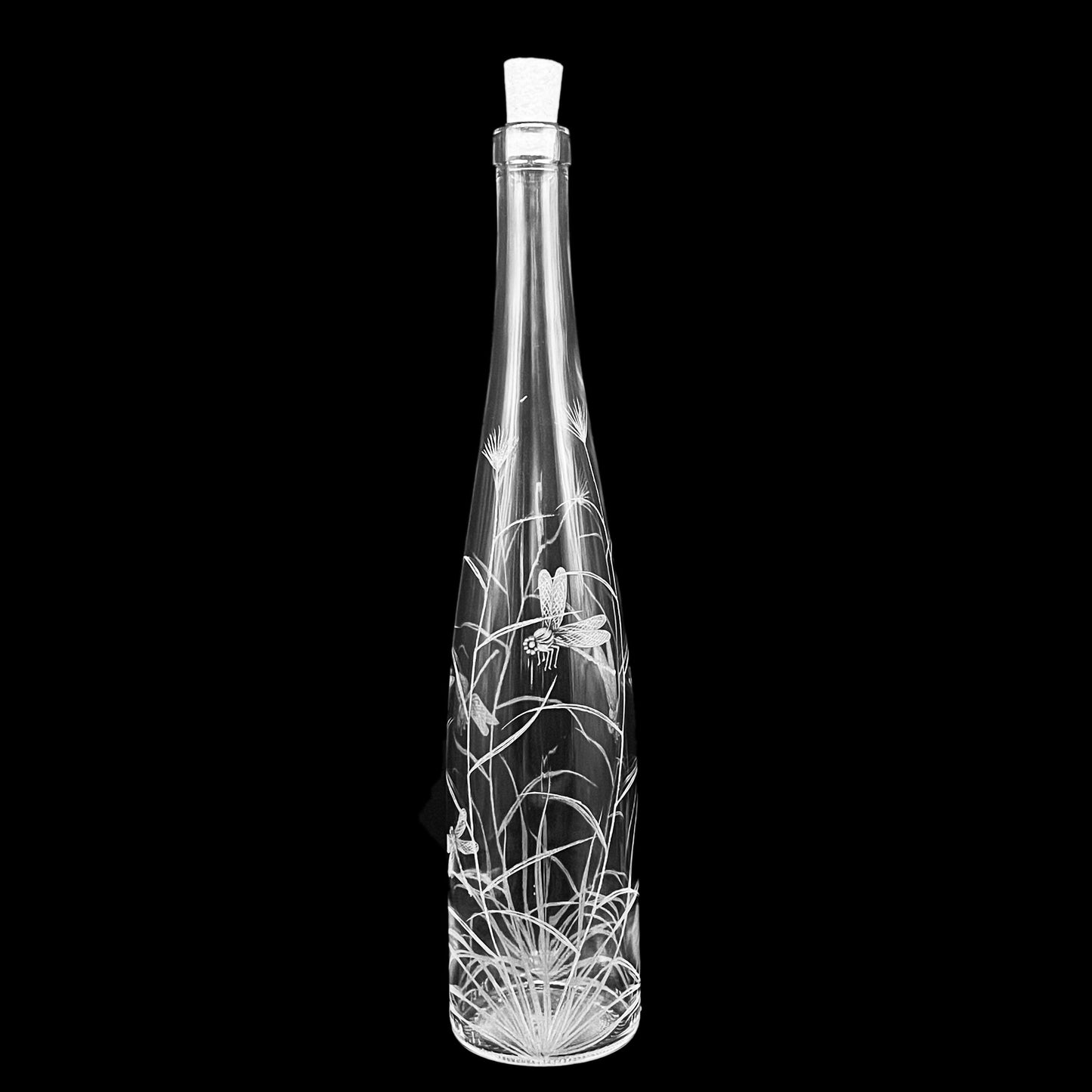 Bottles, Engraved with Dragon Fly