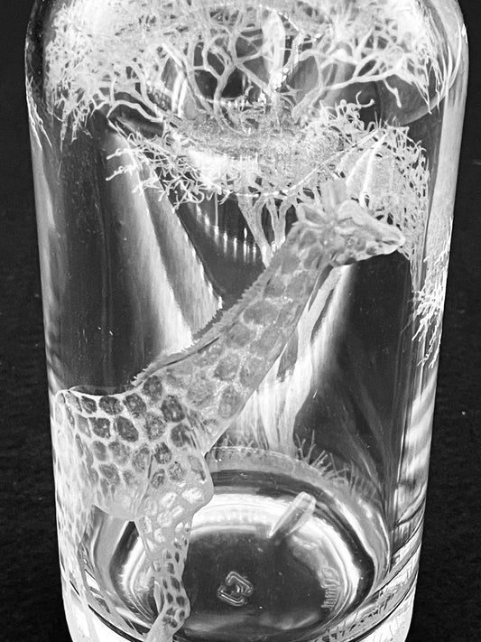 Bottles, Engraved with Giraffe