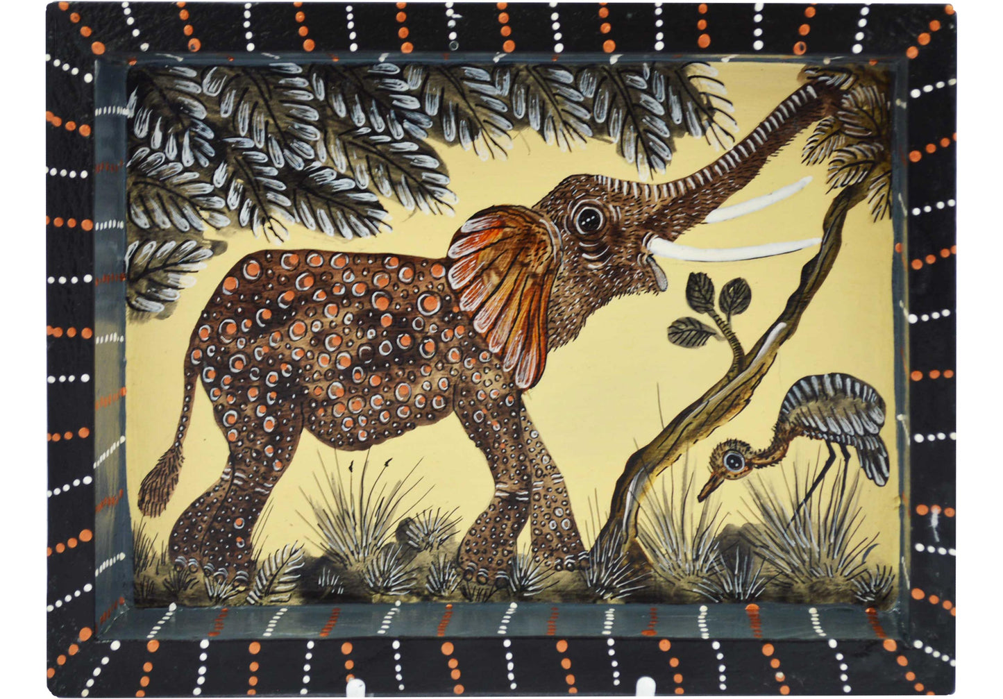 Naive Art Tray Small Elephant