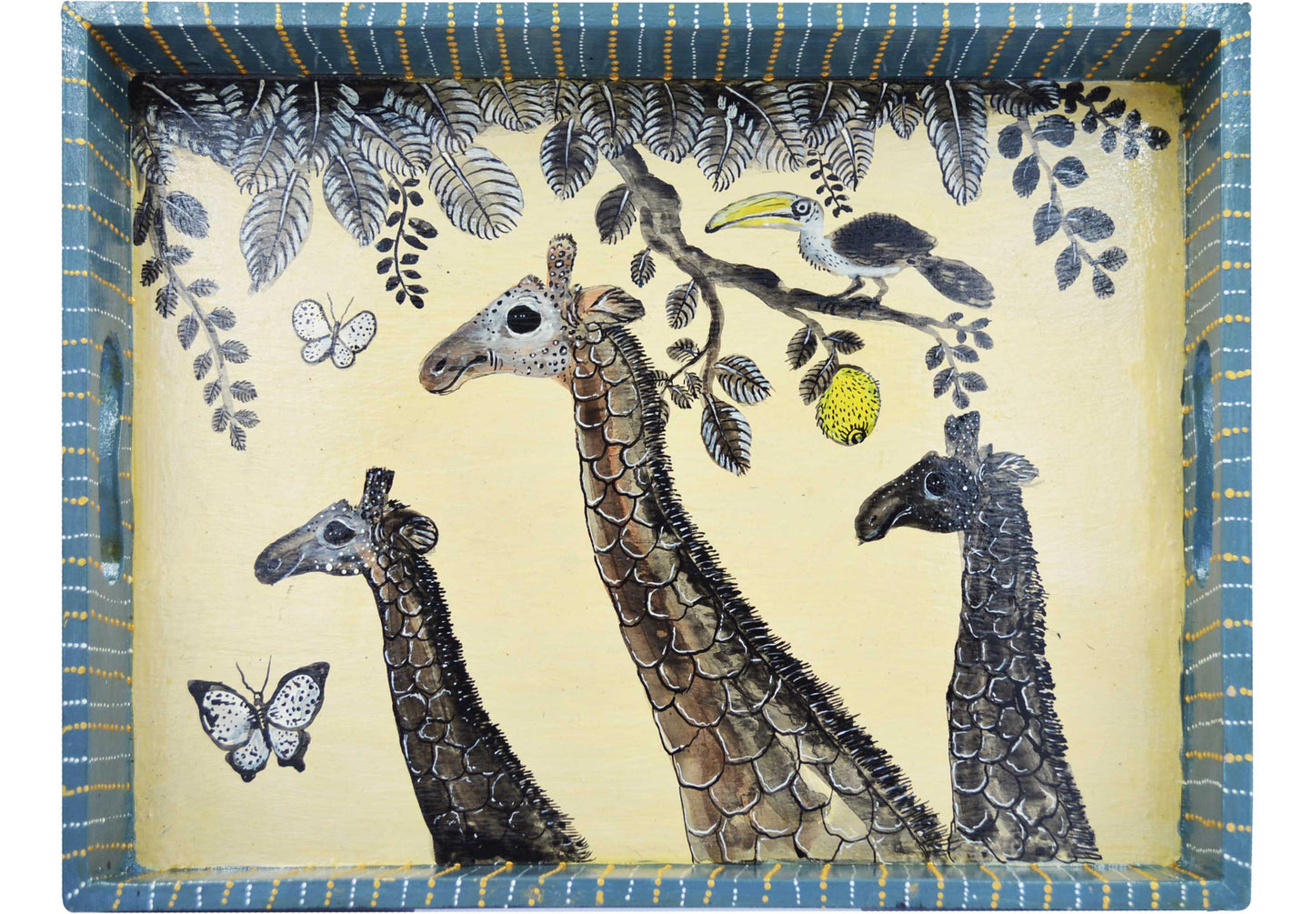 Naive Art Tray - Large - Giraffe