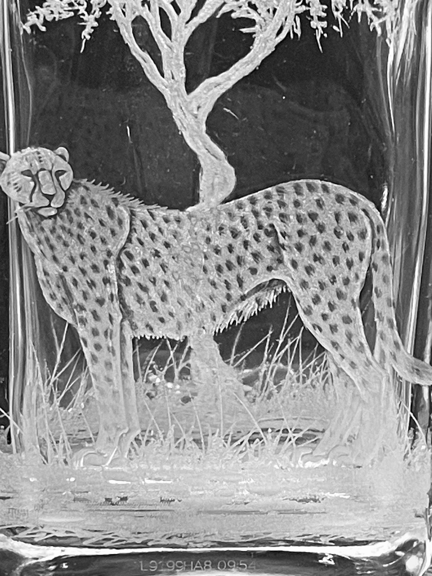 Bottles, Engraved with Cheetah