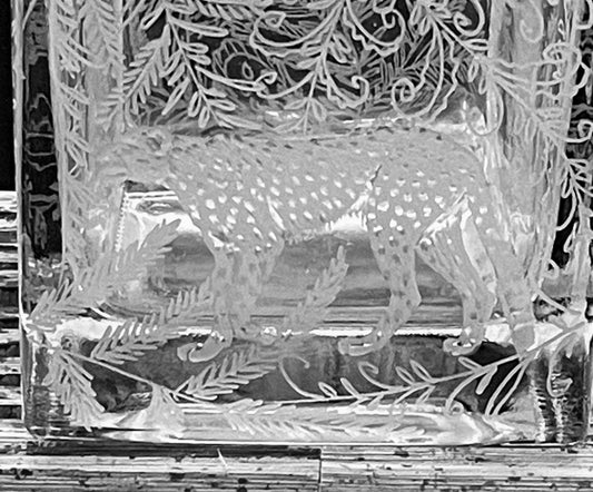 Bottles, Engraved with Hidden Leopard