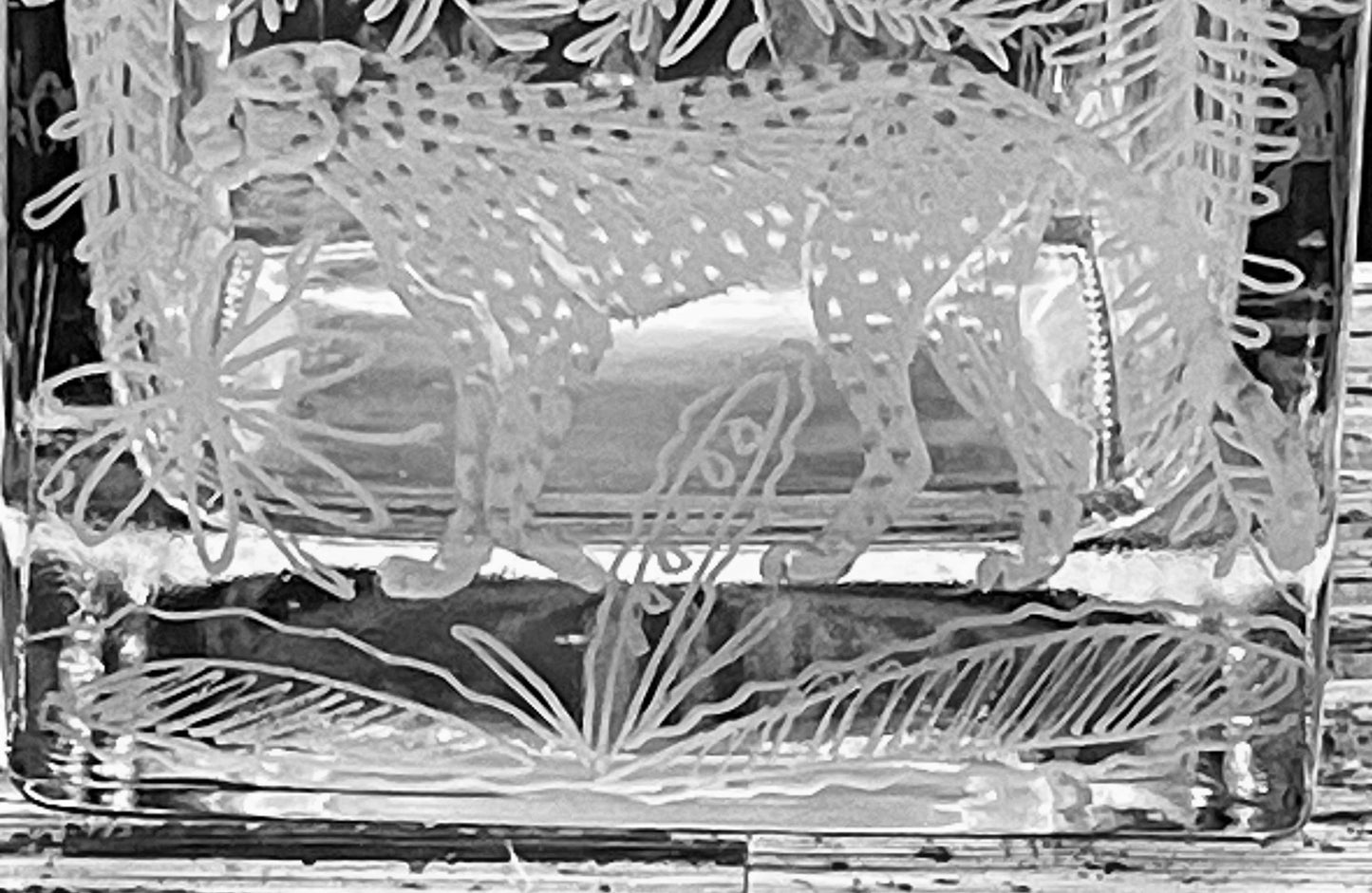 Bottles, Engraved with Hidden Leopard