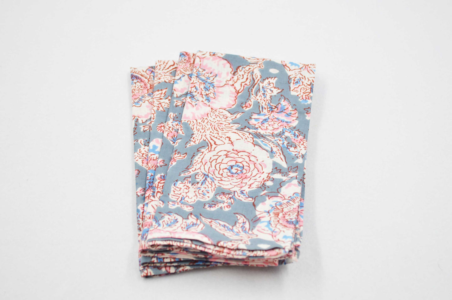 Napkins sets of 4, Grey, Neutral & Pink