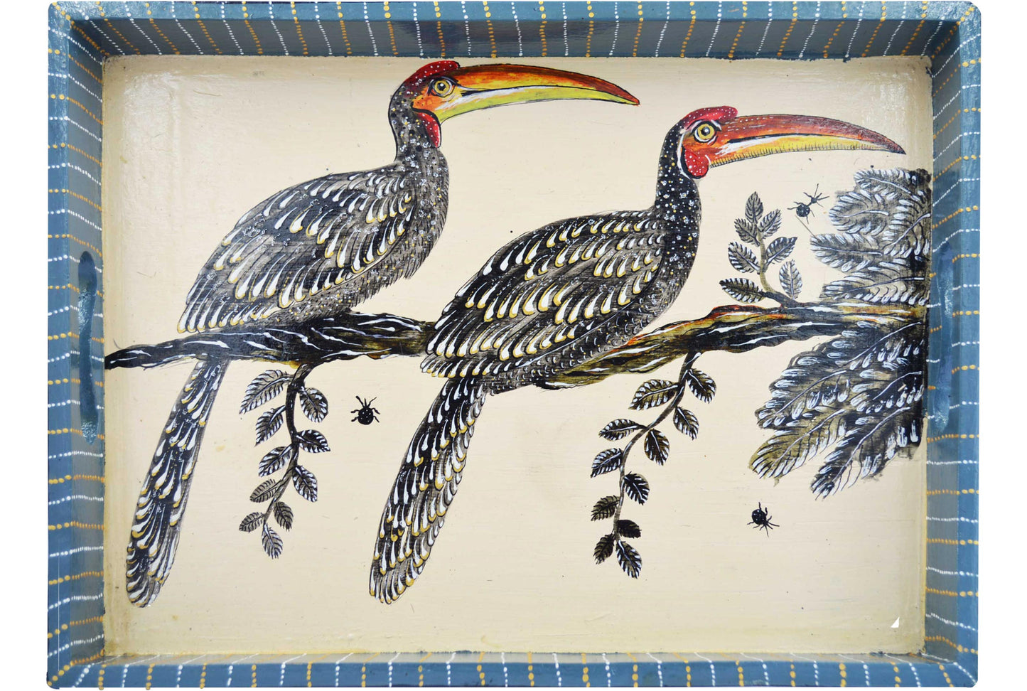 Naive Art Tray - Large -Hornbill