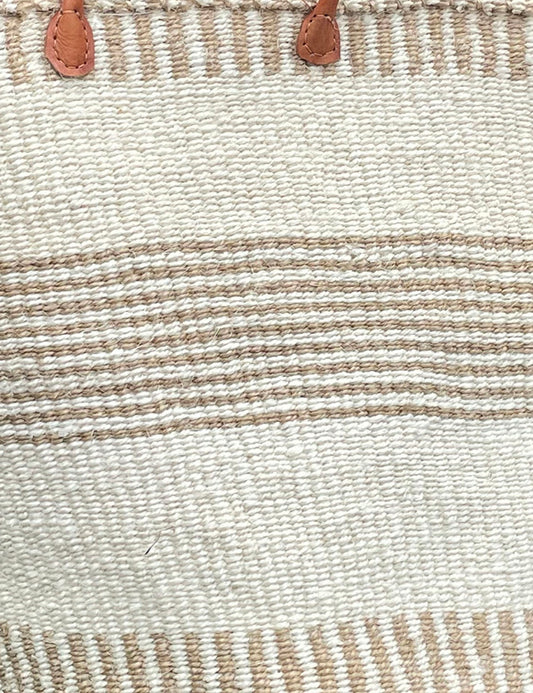 XL Sisal Log Basket Natural & Ivory