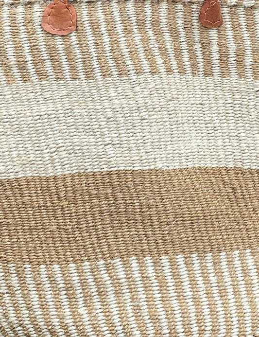 XL Sisal Log Basket Ivory & Natural