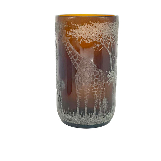 Extra Large Storm Lantern, Engraved with Giraffe (A)