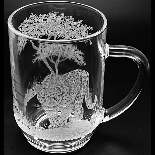Beer Tankards, Engraved with various African Animals