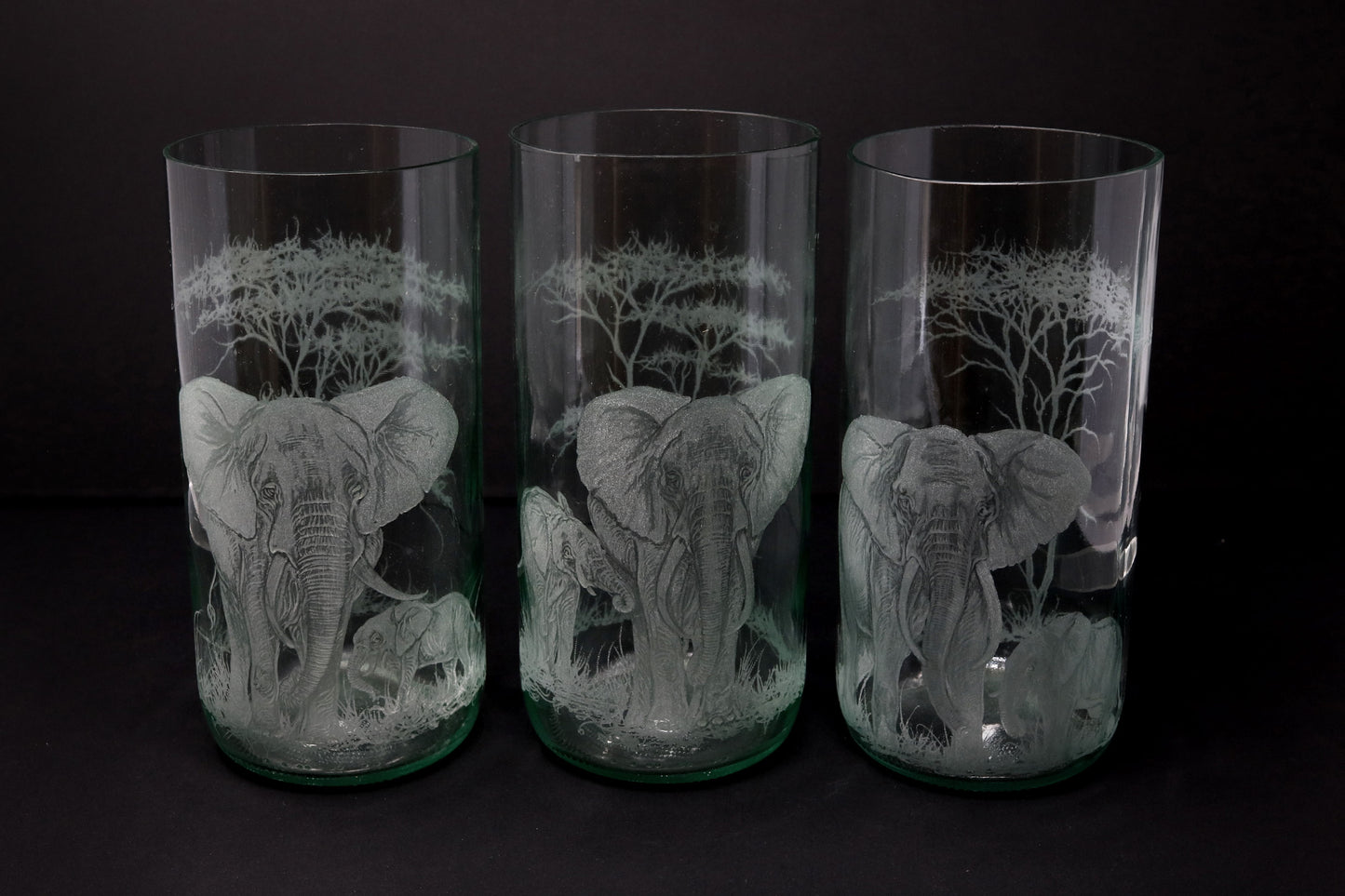 Storm Lantern, Engraved with Elephant