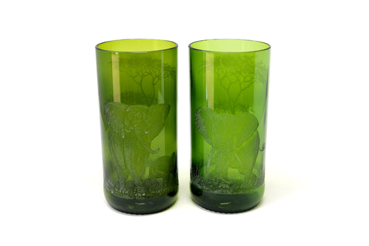 Storm Lantern, Engraved with Elephant