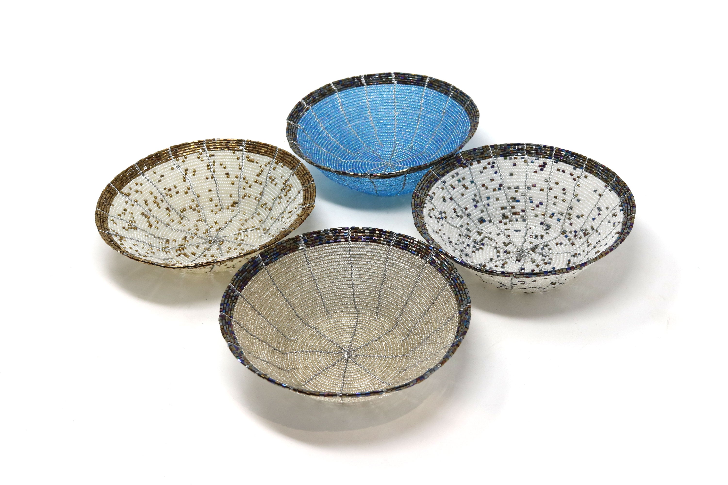 Beaded Trinket Bowls, assorted colours