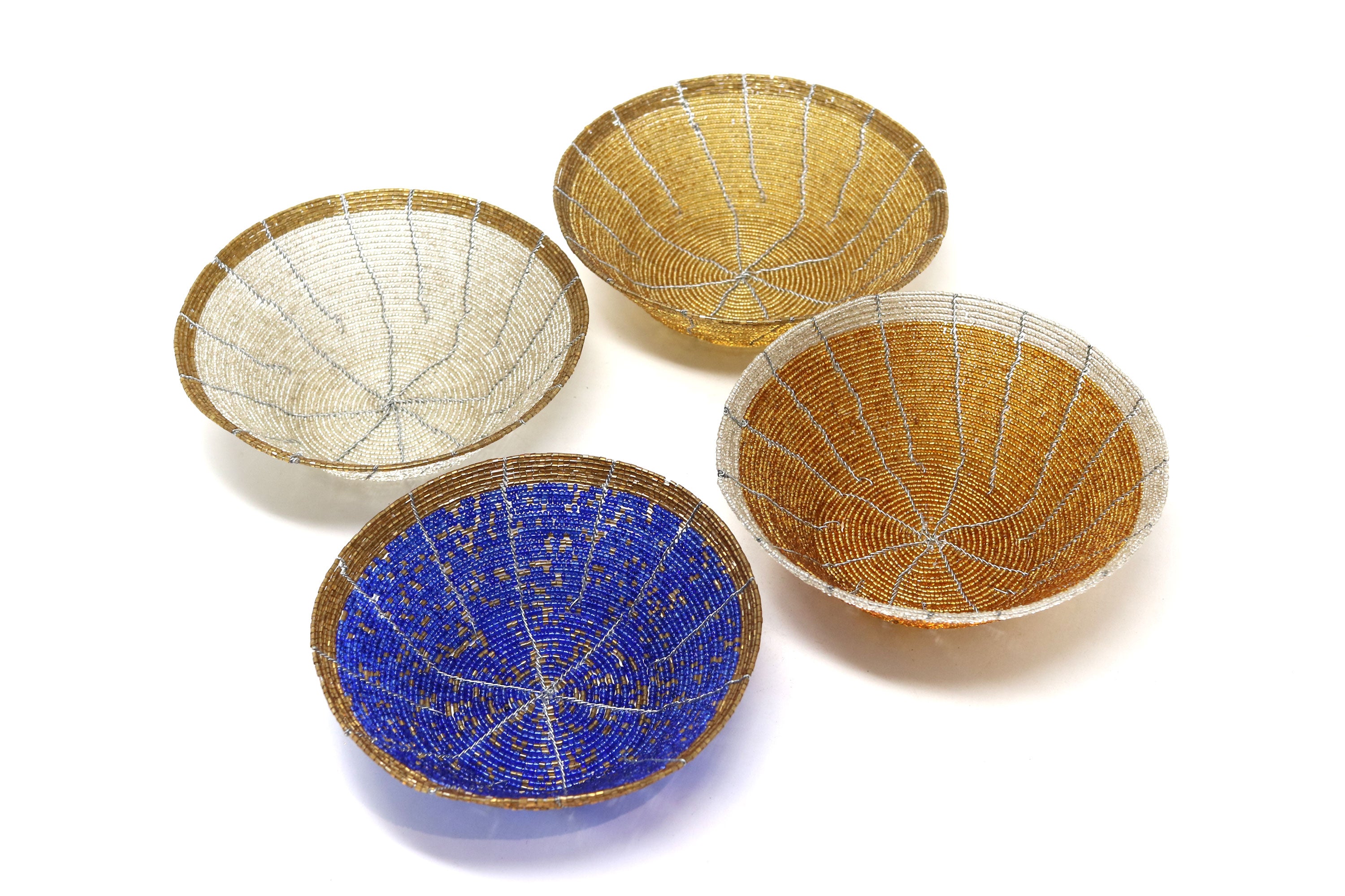 Beaded Trinket Bowls, assorted colours
