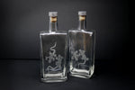 Engraved Bottles, with Geckos