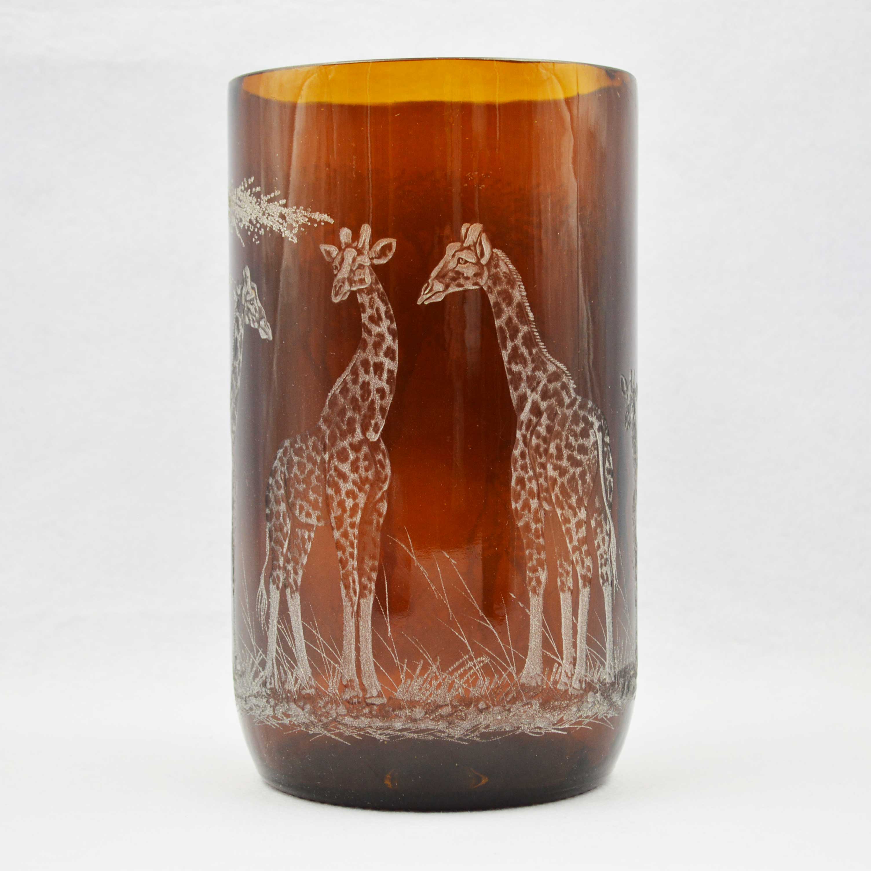 Extra Large Storm Lantern,  Engraved with Giraffes (C)