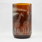 Extra Large Storm Lantern,  Engraved with Giraffes (C)