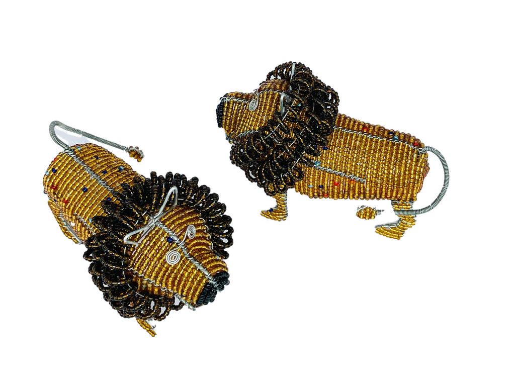 Beaded Lion Ornament
