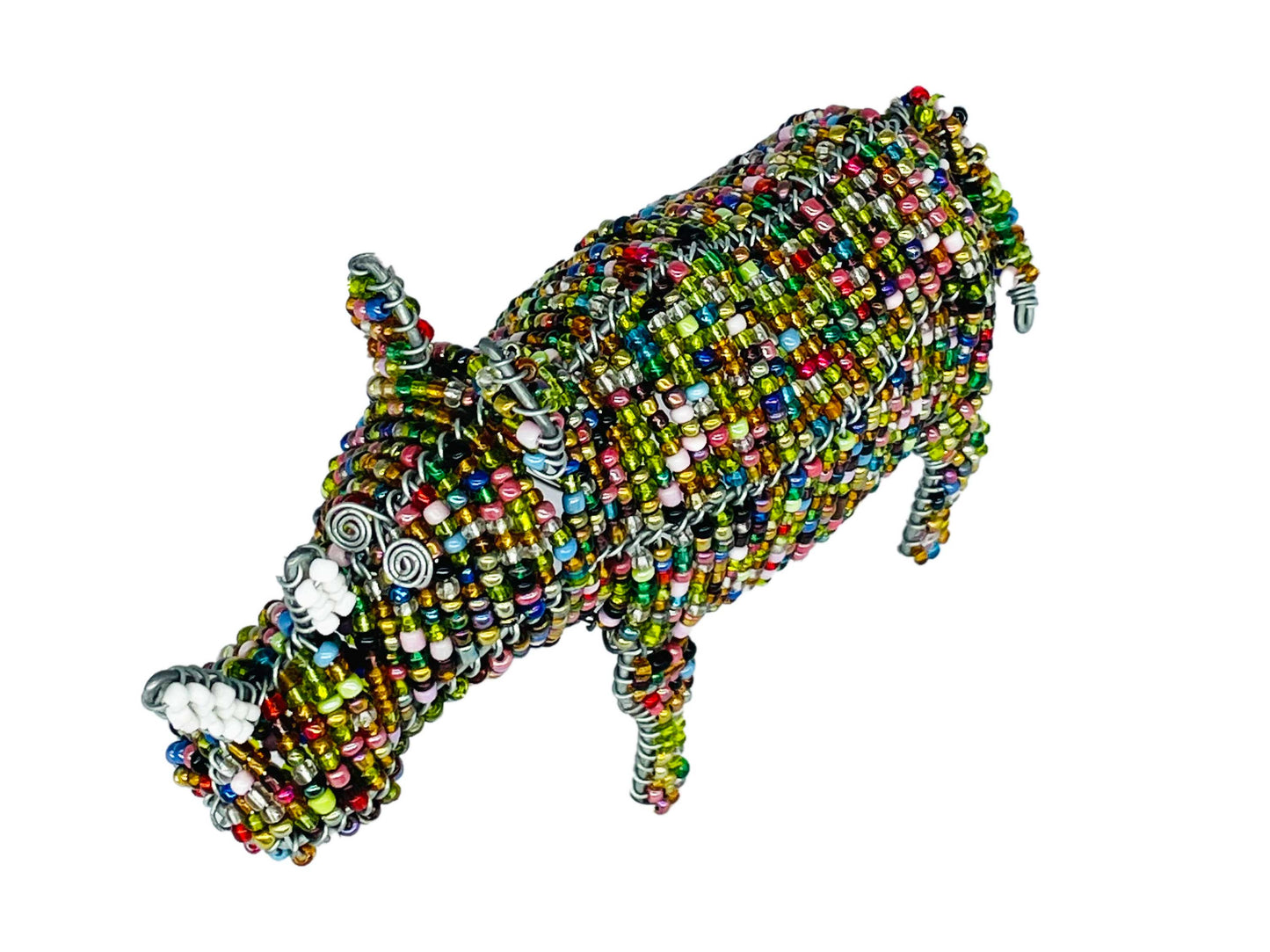 Beaded Rhino Ornaments