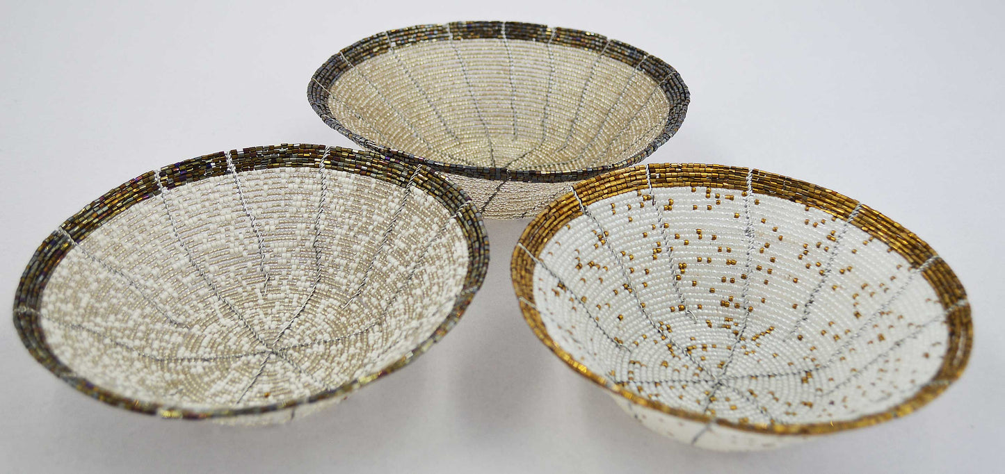 Beaded Trinket Bowls, assorted colours