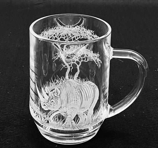 Beer Tankards, Engraved with selection of African Animals