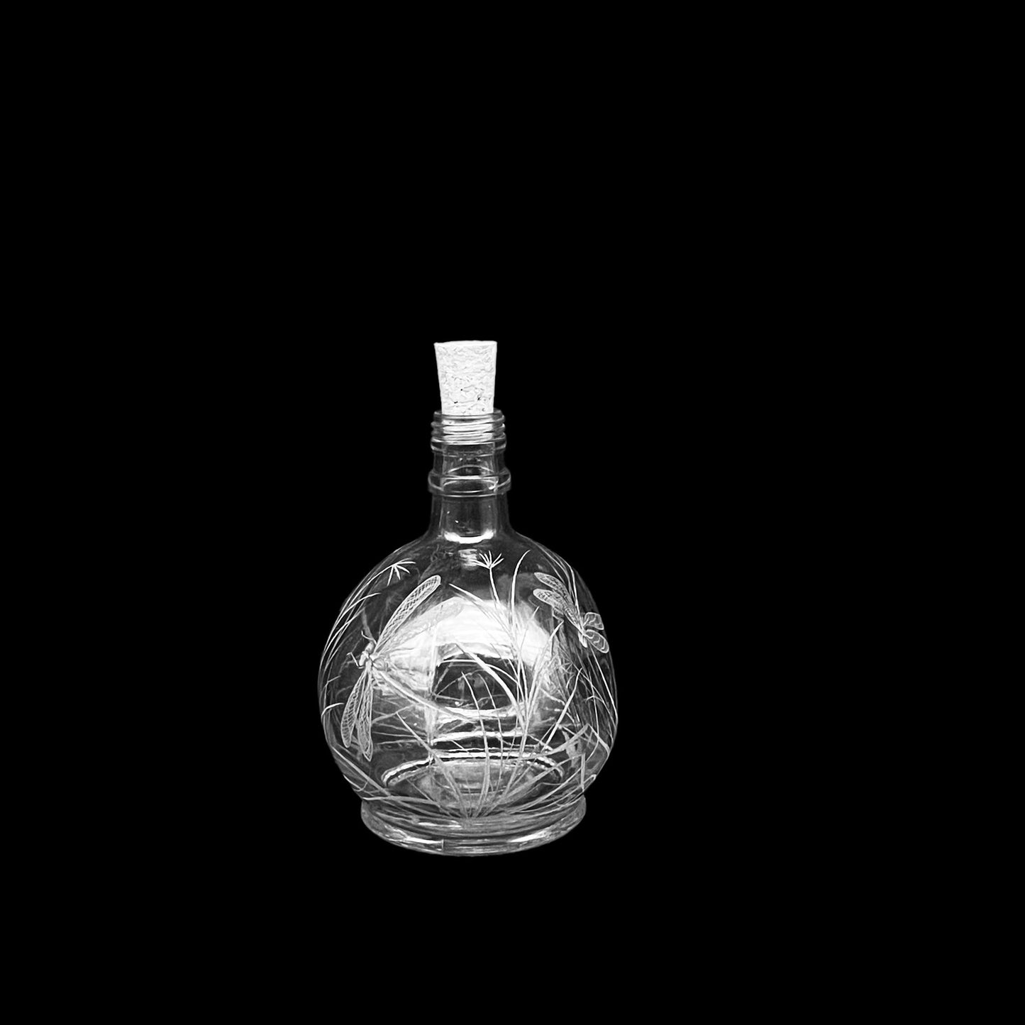 Bottles, Engraved with Dragonfly