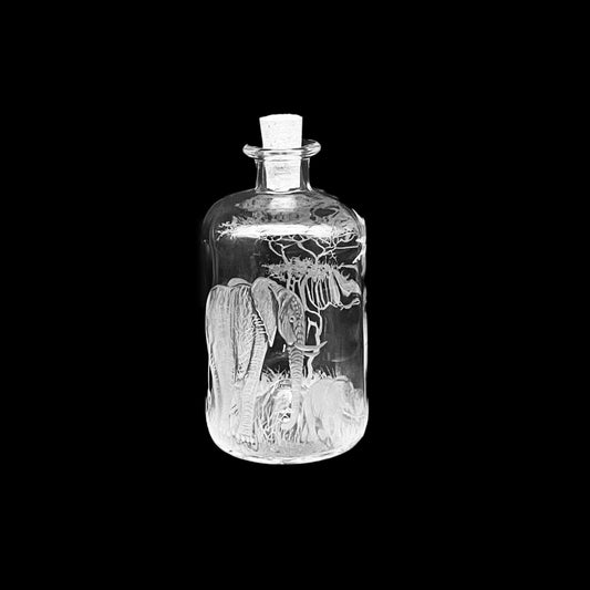 Bottles, Engraved with Elephant