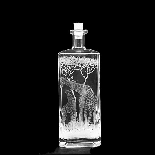 Bottles, Engraved with Giraffe