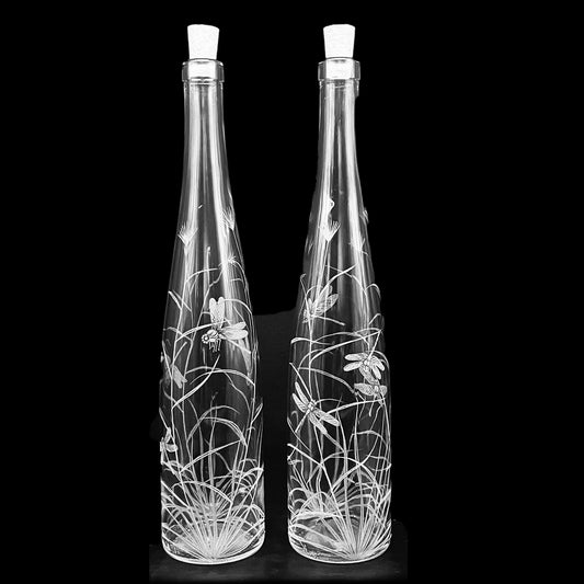 Bottles, Engraved with Dragon Fly