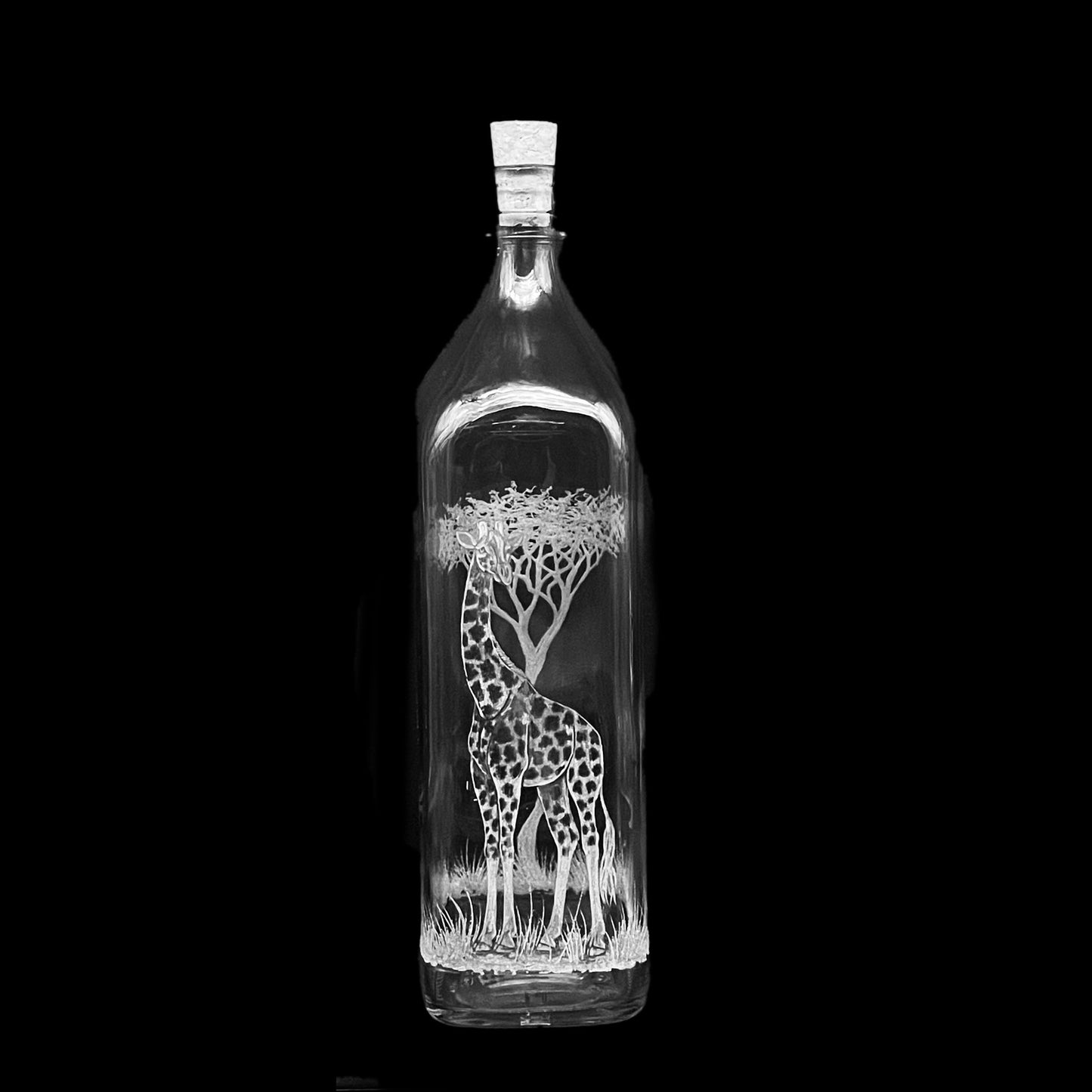 Bottles, Engraved with  Giraffe