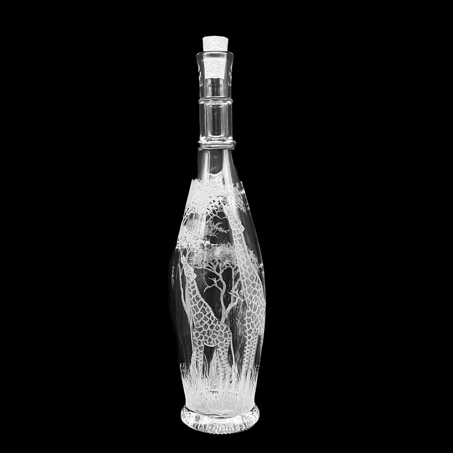Bottles, Engraved with  Giraffe