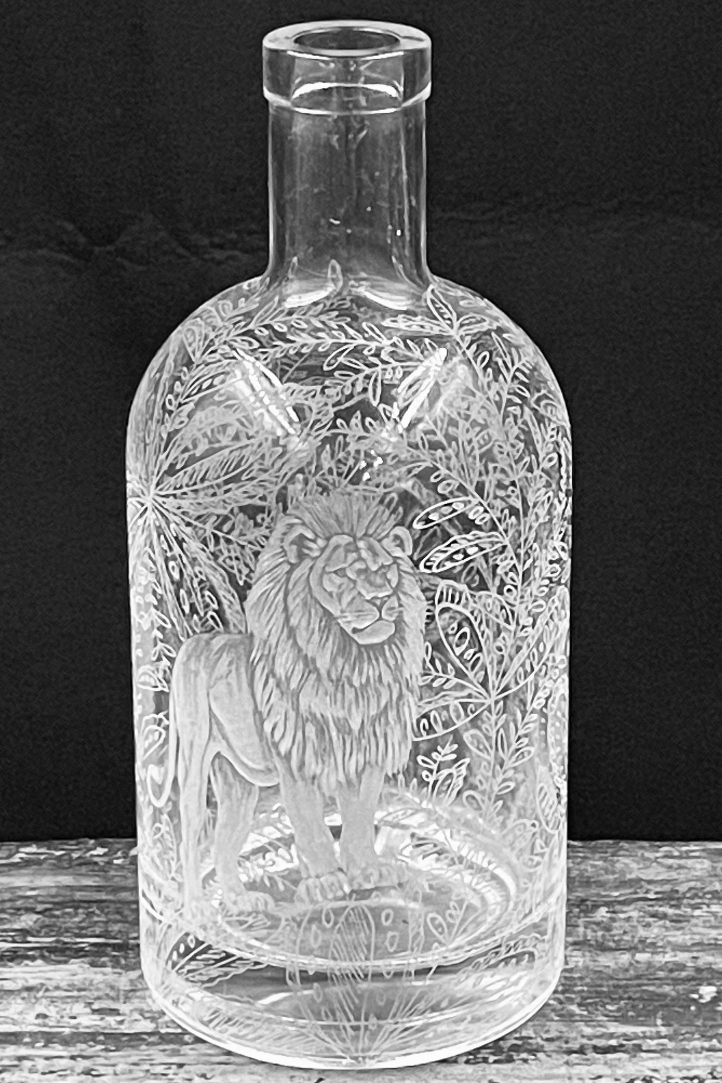 Bottles, Engraved with Lion