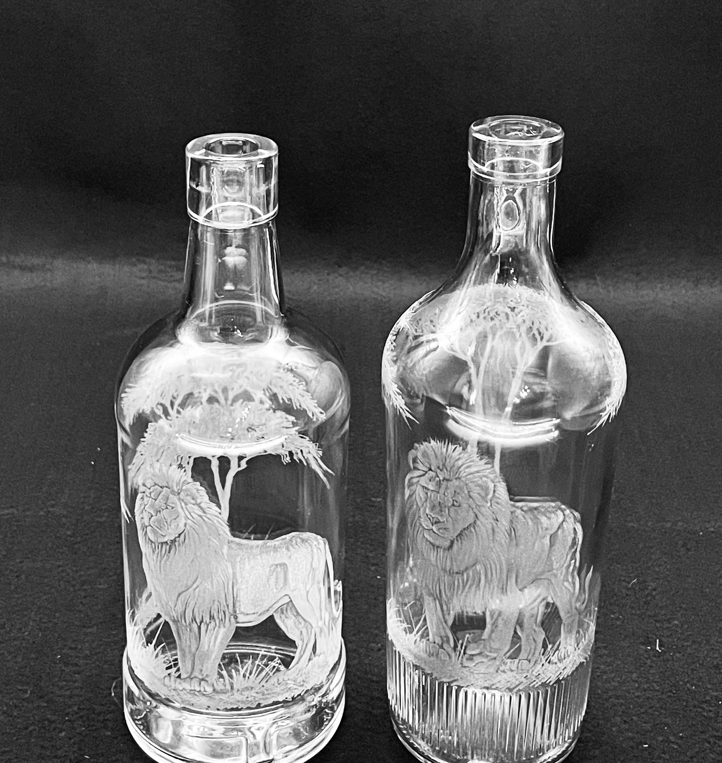 Bottles, Engraved with Lion