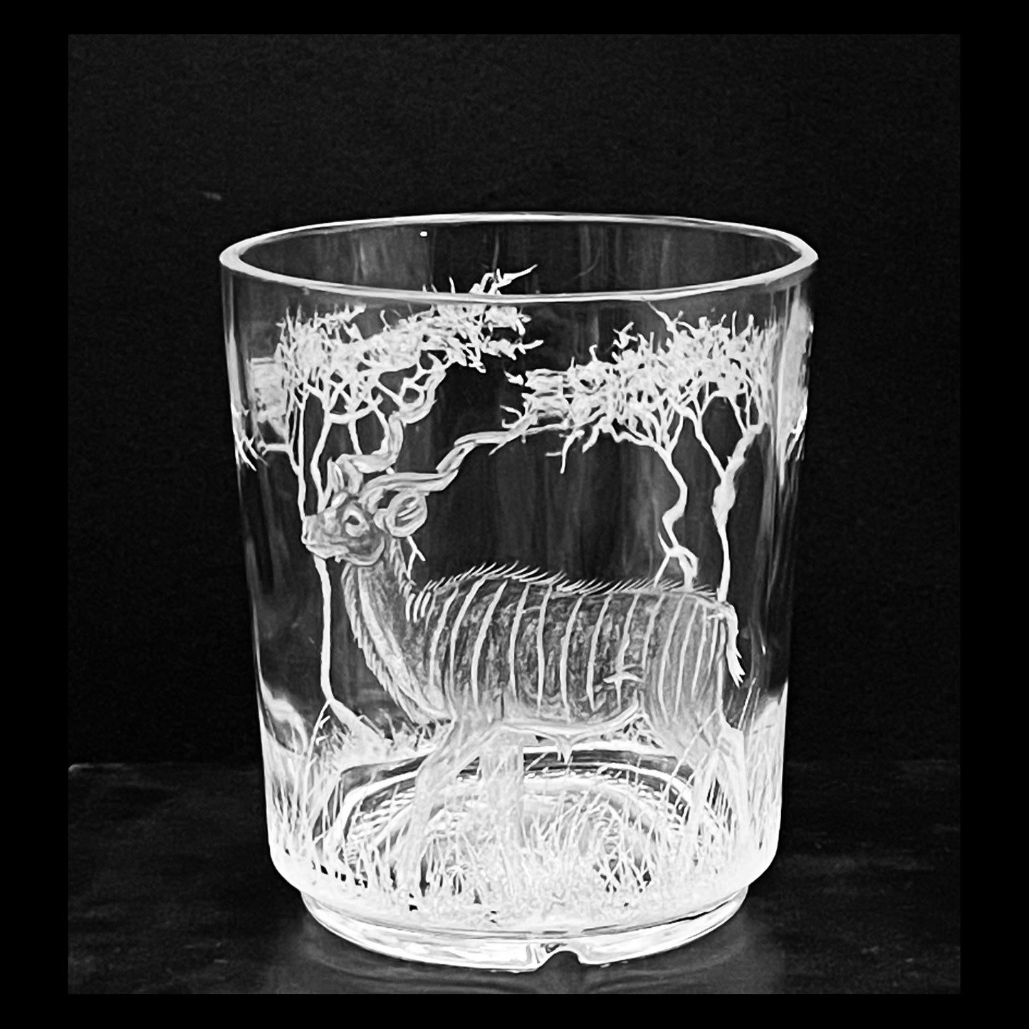 Candle Holder Engraved with Antelope