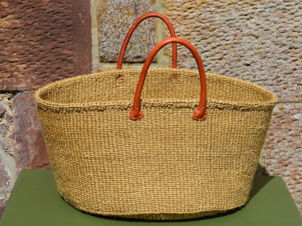 Wide Sisal Basket XL Latte