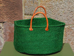 Wide Sisal Basket XL Grass Green
