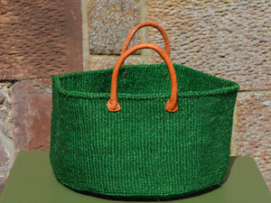 Wide Sisal Basket XL Grass Green