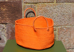 Wide Sisal Basket XL Vivid Orange