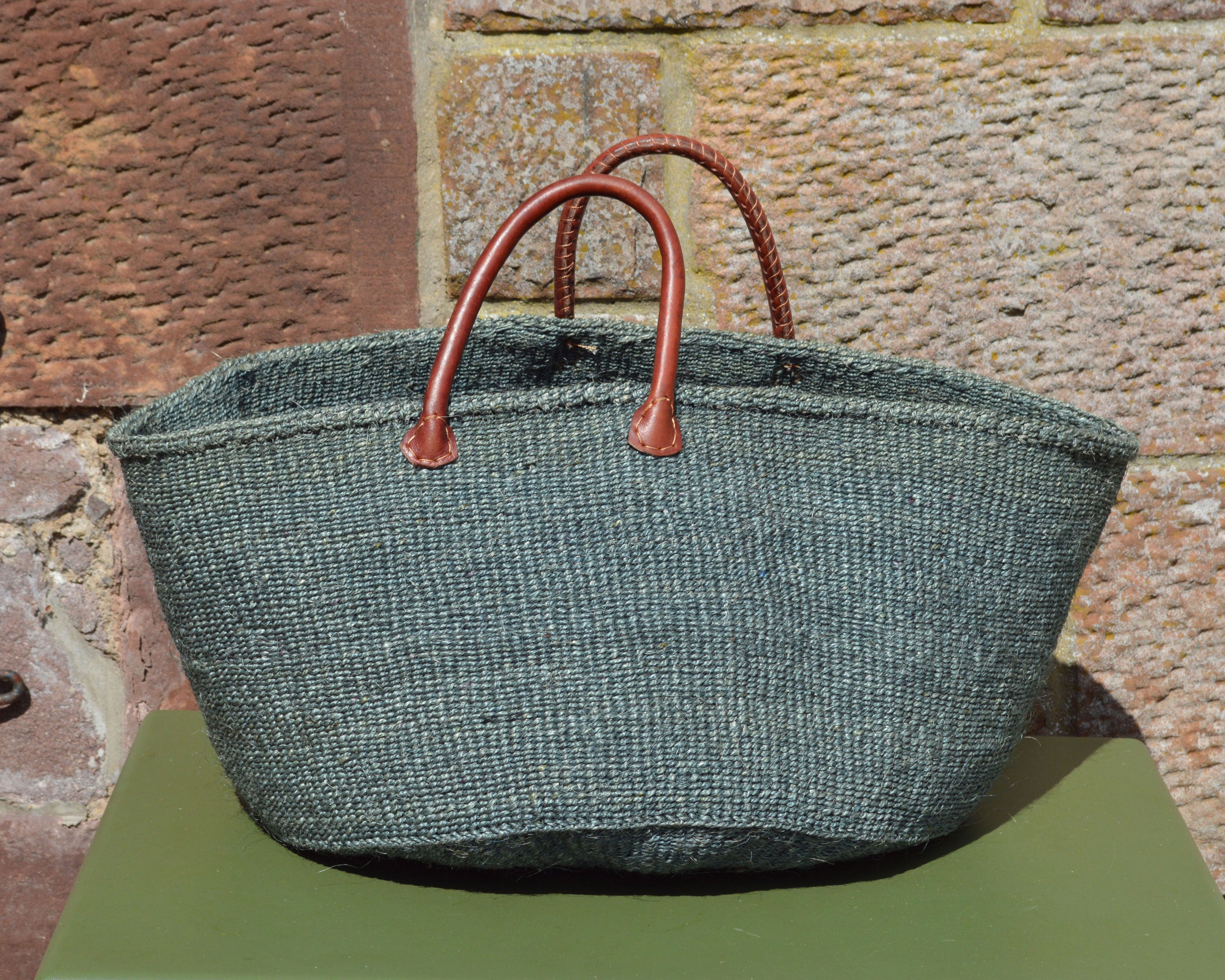 Wide Sisal Basket XL Grey