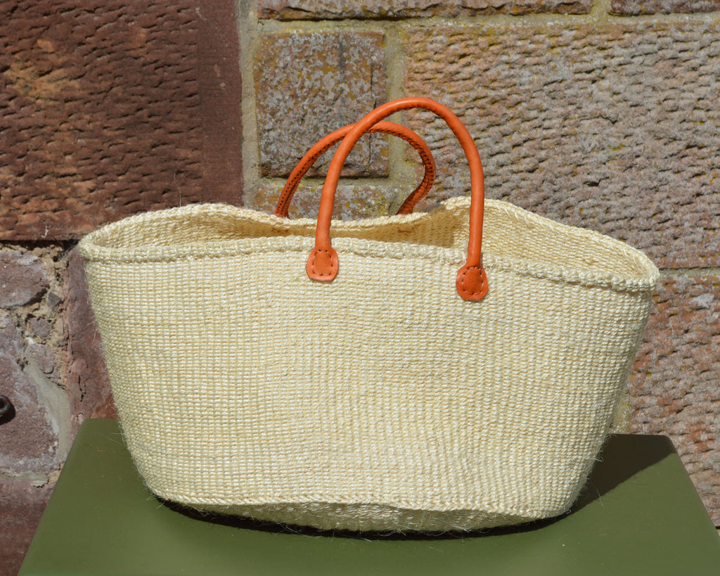 Wide Sisal Basket XL Light Cream