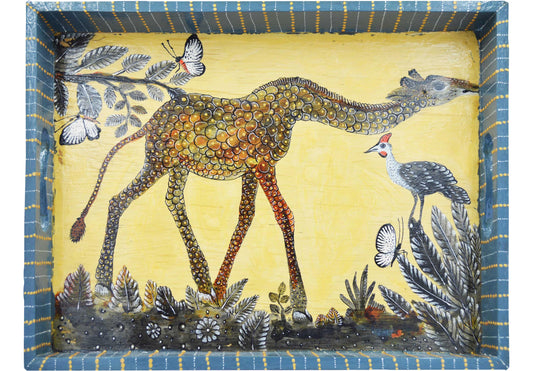 Naive Art Tray - Large - Giraffe