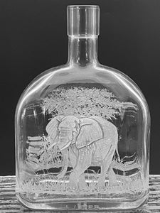 Bottles, Engraved with Elephant