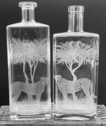 Bottles, Engraved with Cheetah