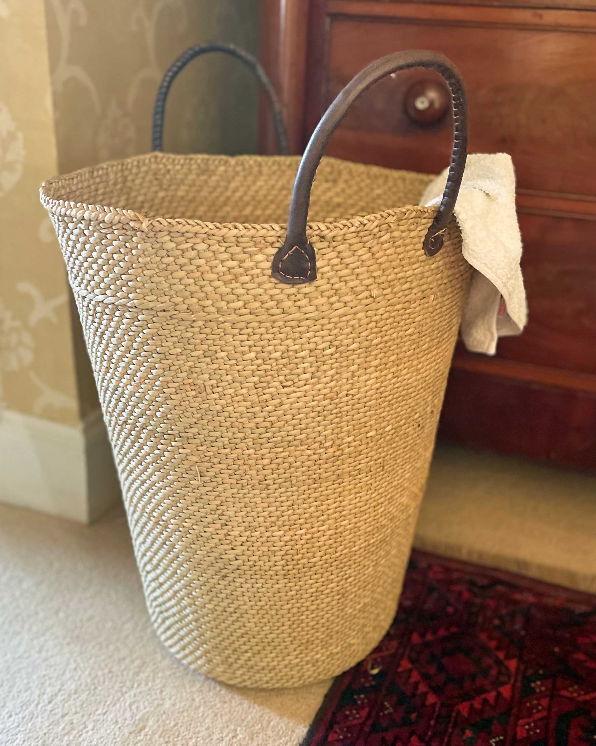Large Tanzanian Sea Grass Laundry Basket.